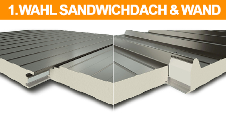 Sandwichplatten Dach & Wand 1. Wahl