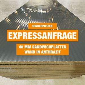 Expressanfrage Sandwichplatten Wand 40 mm in Anthrazit