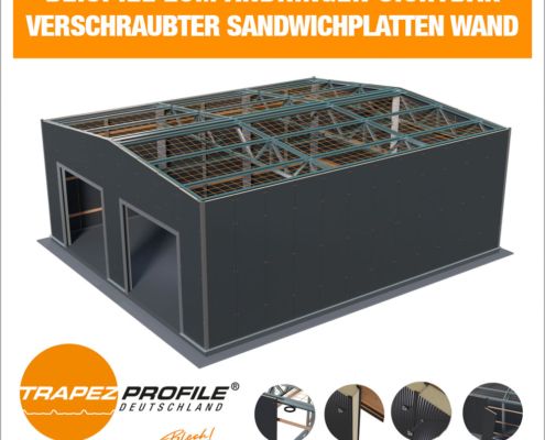 Sandwichplatten Wand sichtbare Verschraubung