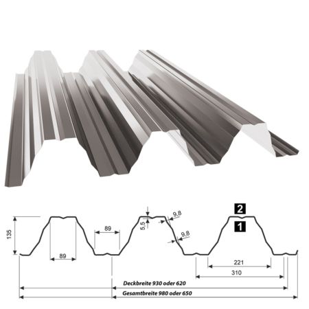 Tragschale T135 P Querschnitt
