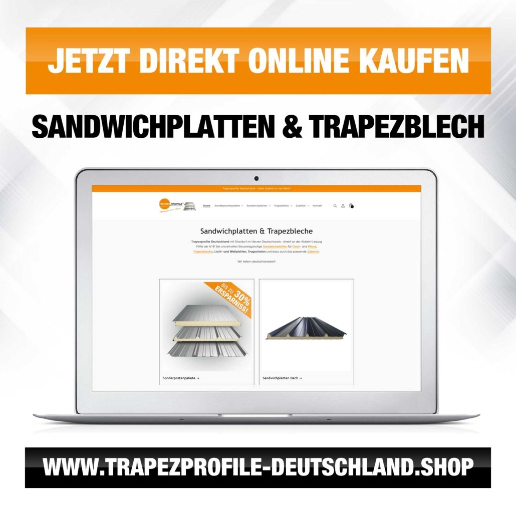 Neuer Onlineshop mit direktkauf Sandwichplatten & Trapezbleche
