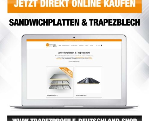 Neuer Onlineshop mit direktkauf Sandwichplatten & Trapezbleche