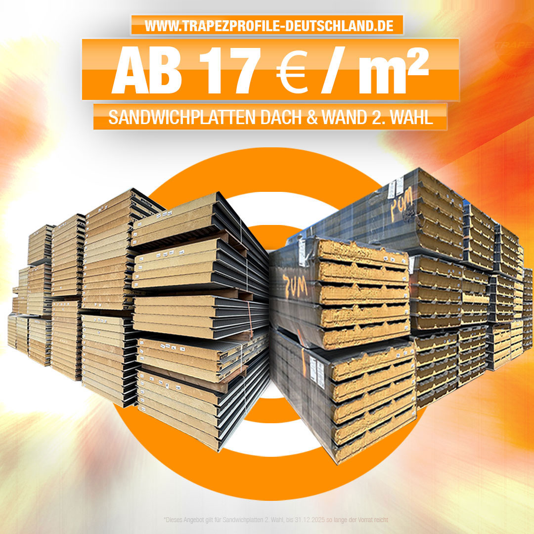 Sandwichplatten ab 17 €/ m²