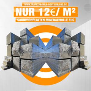 Sandwichplatten Mineralwolle-Kern FUS