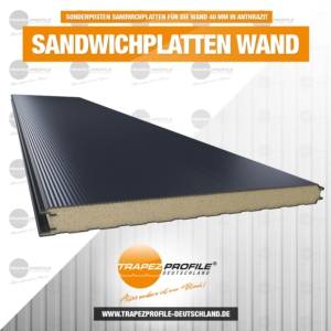 Sonderposten Sandwichwand 7016 Anthrazit